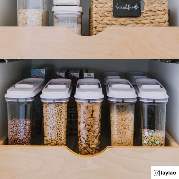 3.4 qt. Medium POP Cereal Dispenser Set of 3